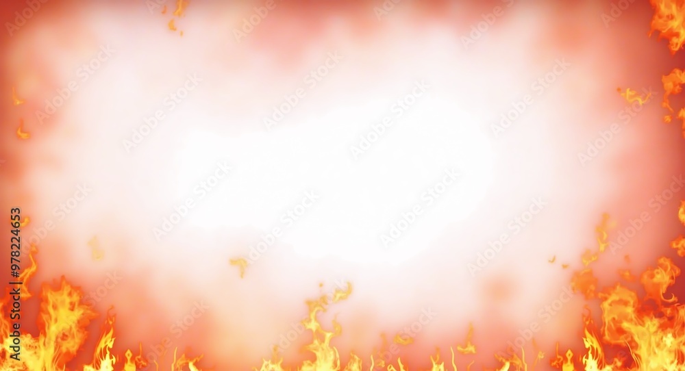 Fiery Flame Frame Background - Dynamic Burning Border for Intense ...