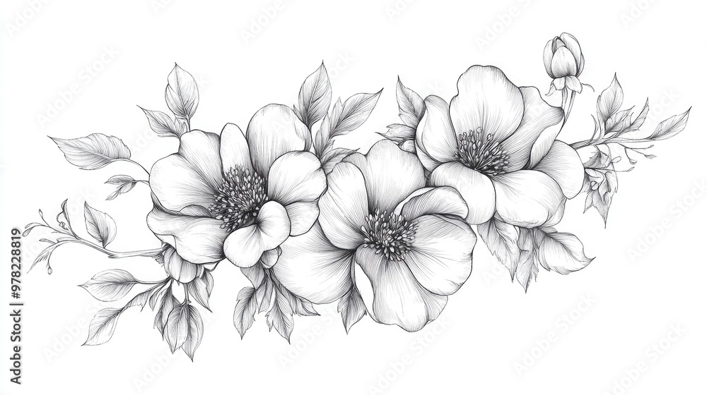 Spring Floral Line Art Hand Drawn Illustrations of Flowers and Bouquets Elegant Floral Frames for Wedding Invitations and Card Designs Fine Line Drawings Spring Floral Line Art Hand Drawn Illustrations of Flowers and Bouquets Elegant Floral Frames for Wedding Invitations and Card Designs Fine Line Drawings