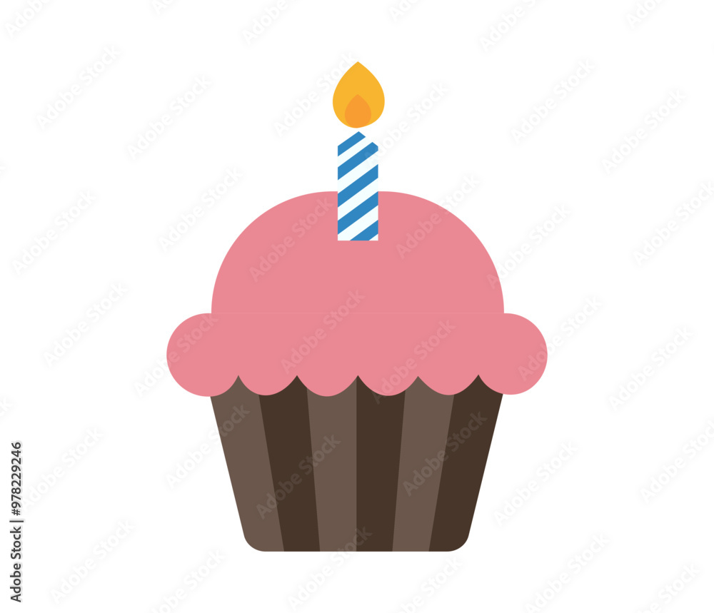 Vector cupcake illustration design with white background. Vector cupcake illustration design with white background.
