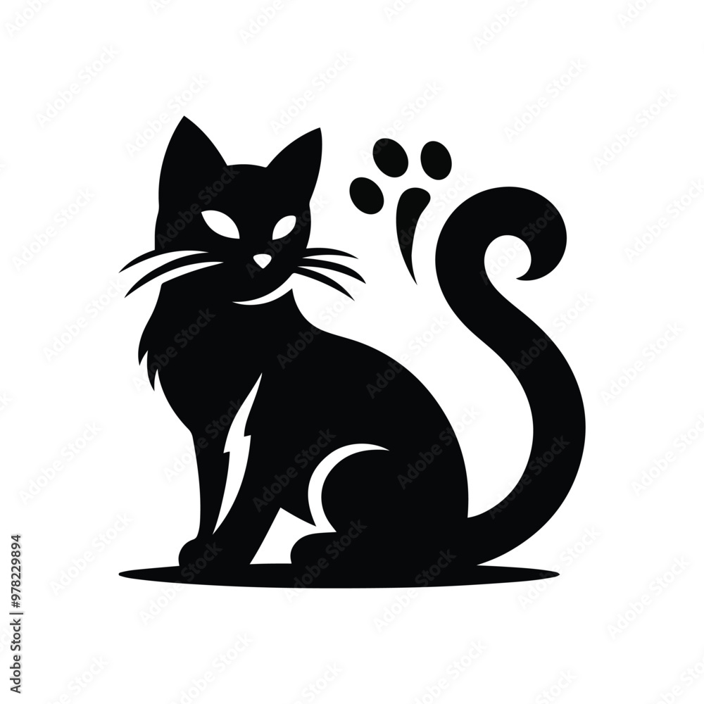 Obraz premium silhouette cat icon