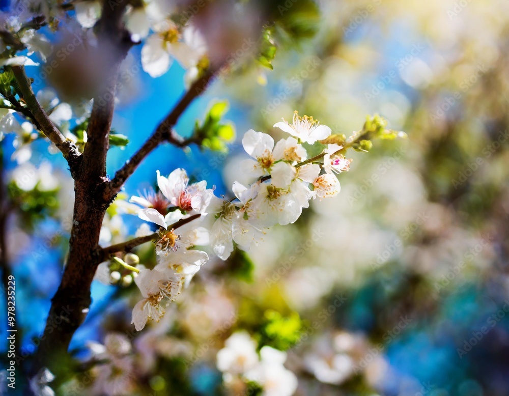 Vibrant spring floral background with depth of field for a refreshing seasonal vibe Vibrant spring floral background with depth of field for a refreshing seasonal vibe