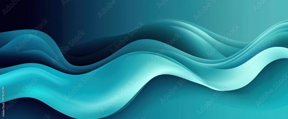 Abstract waves in shades of blue, creating a soothing, modern design. Abstract waves in shades of blue, creating a soothing, modern design.