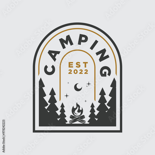 Modern Camping Outdoor Logo Design