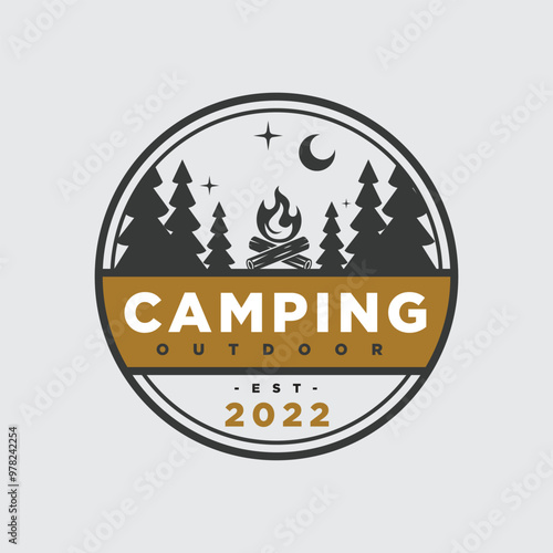 Modern Camping Outdoor Logo Design