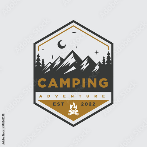 Modern Camping Outdoor Logo Design