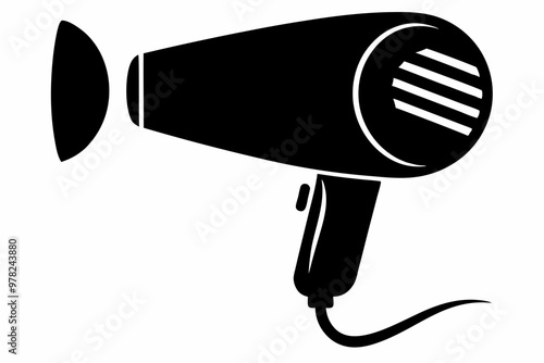 Hair dryer icon, Hair dryer silhouette vector, stylist hair dryer

