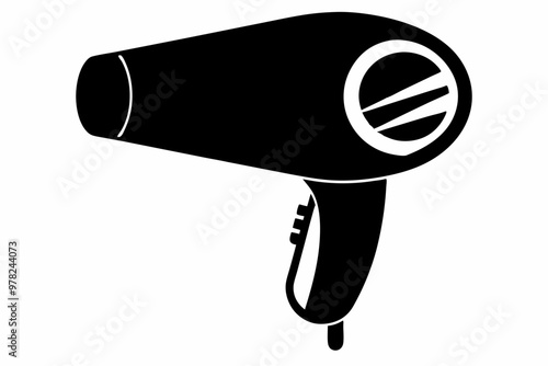Hair dryer icon, Hair dryer silhouette vector, stylist hair dryer

