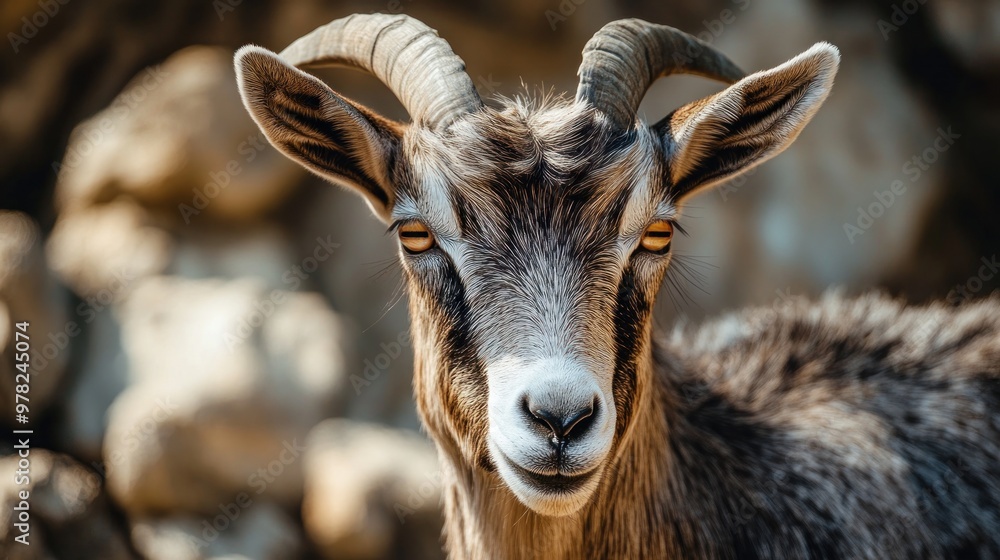 Portrait of a Curious Goat Portrait of a Curious Goat