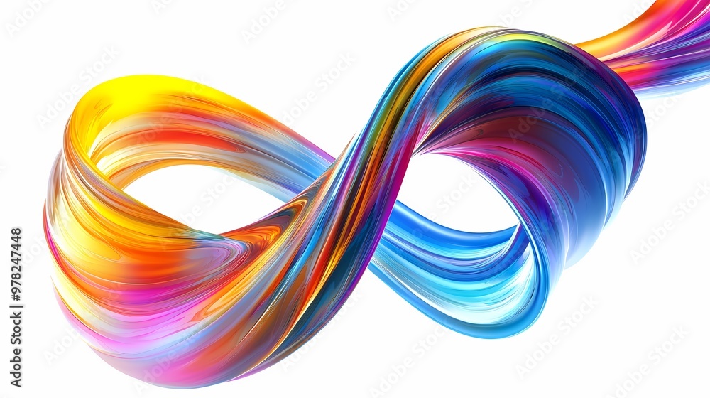 Abstract Colorful Infinity Loop. Abstract Colorful Infinity Loop.