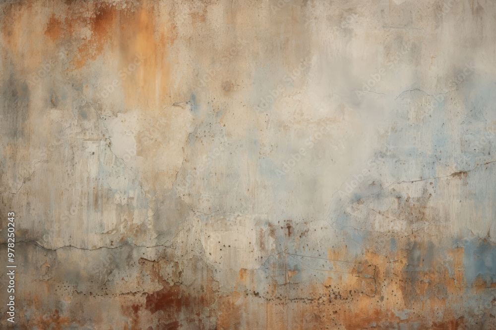 Fototapeta premium Processed collage of dirty brown concrete wall surface texture. Background for banner, backdrop