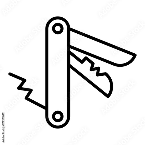 pocket knife outline icon