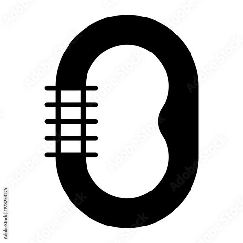 carabiner black fill icon