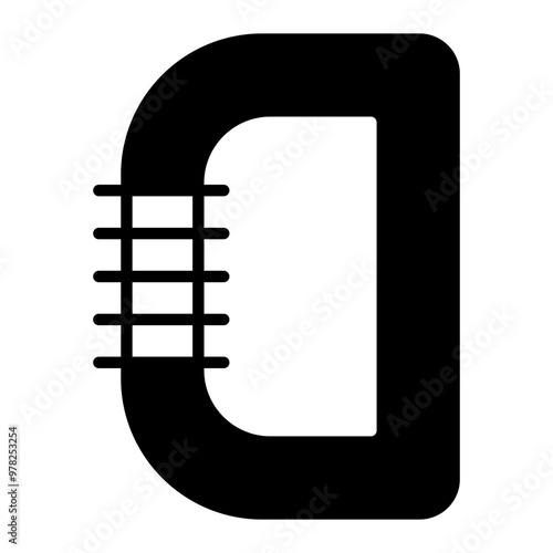 carabiner black fill icon