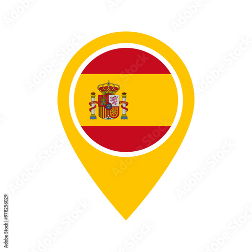 Spain flag location icon