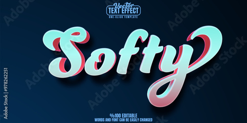Poster editable text effect, customizable design and art 3d font style