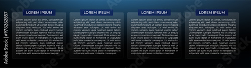 Transparent infographic with four options