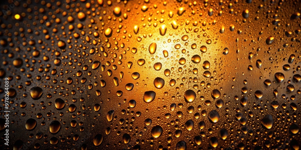 Water drops on black glass illuminated with orange light, water, drops, black, glass, orange, light, illuminated, abstract Water drops on black glass illuminated with orange light, water, drops, black, glass, orange, light, illuminated, abstract