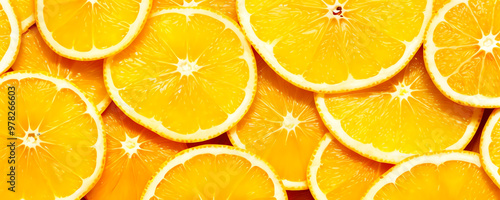 Vibrant, juicy orange slices arranged in a delicious pattern.