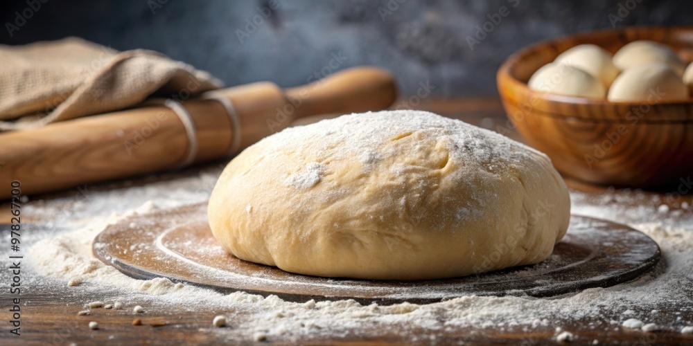 Fresh dough ready to be shaped and baked, dough, baking, preparation, homemade, kitchen, flour, yeast, pastry, cook, oven Fresh dough ready to be shaped and baked, dough, baking, preparation, homemade, kitchen, flour, yeast, pastry, cook, oven