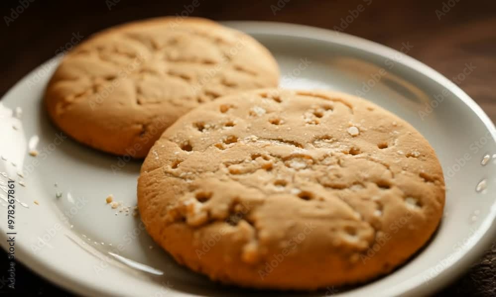 Unglazed Christmas Cookies Plate Macro Shot Unglazed Christmas Cookies Plate Macro Shot