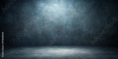 Dark and mysterious studio background featuring an abstract print design photo