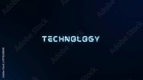 font animation and technology background