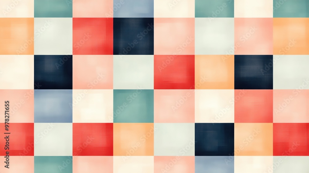 Light pastel checkered pattern, classic and timeless, great for vintage or retro themes Light pastel checkered pattern, classic and timeless, great for vintage or retro themes