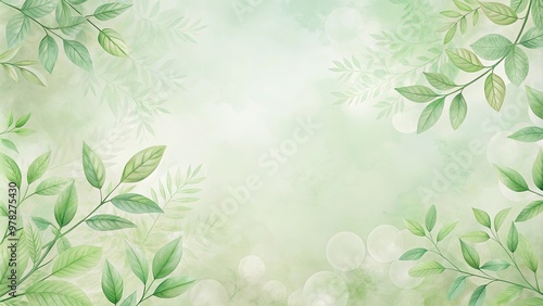 Soft pale green background with delicate foliage texture, perfect for natural or eco-friendly themed designs