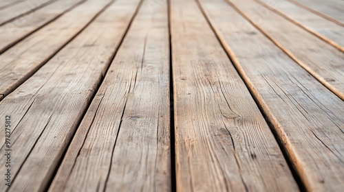 Old wooden bridge planks with natural wear, vintage outdoor feel, rugged and inviting