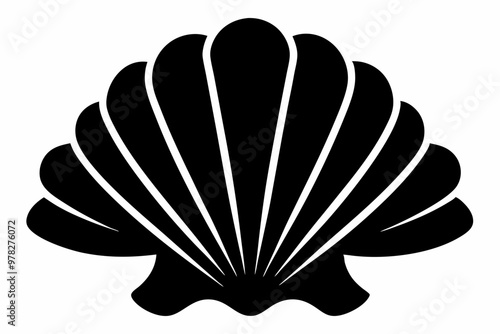 Sea Shell Vector Silhouette, Sea shell icon