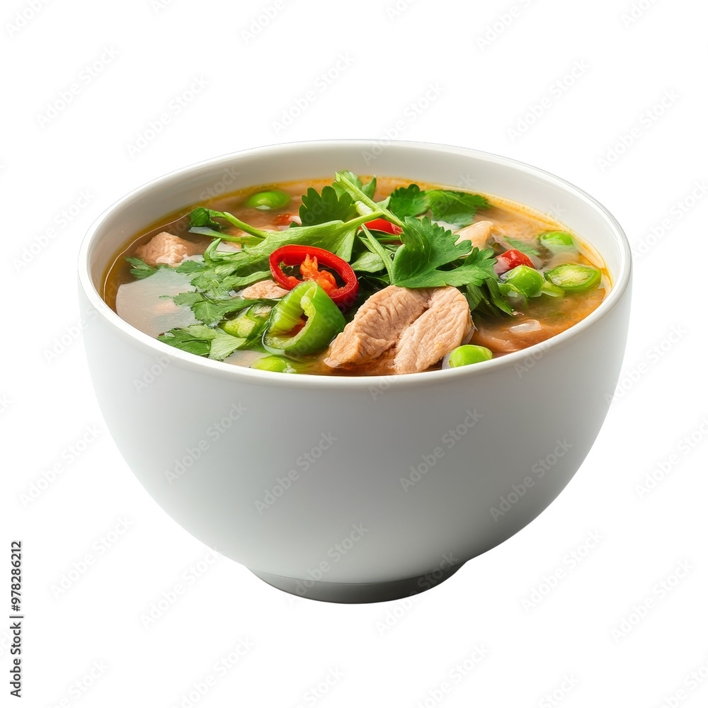Chicken Soup with Green Peas, Red Pepper, and Green Pepper Chicken Soup with Green Peas, Red Pepper, and Green Pepper