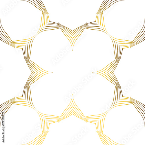 luxury abstract golden floral pattern 