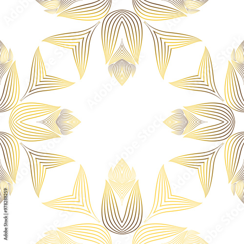 luxury abstract golden floral pattern 