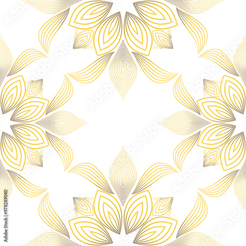 luxury abstract golden floral pattern 