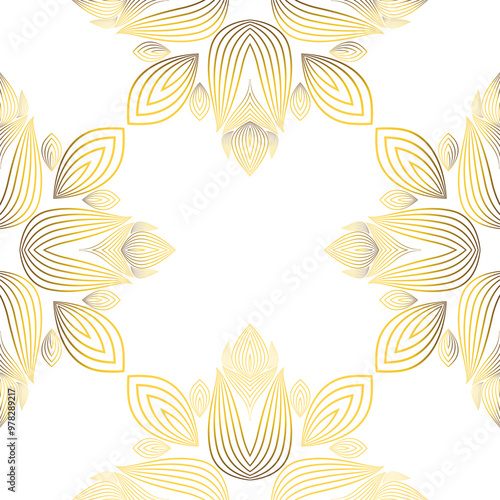 luxury abstract golden floral pattern 