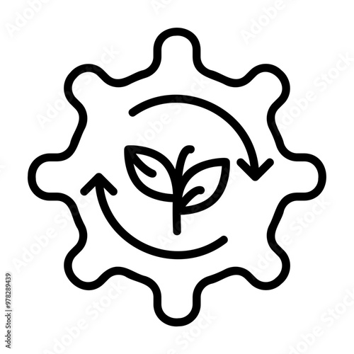 sustainable development Line Icon