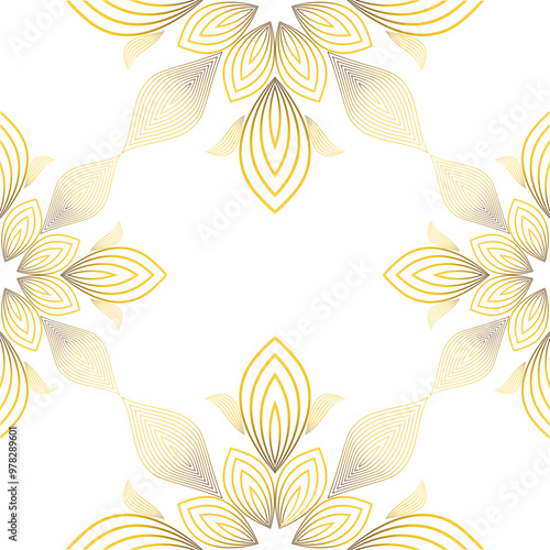 luxury abstract golden floral pattern 