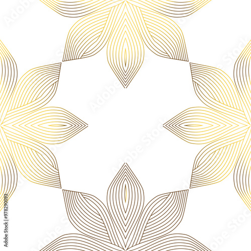 luxury abstract golden floral pattern 