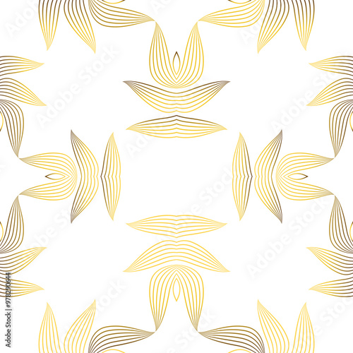 luxury abstract golden floral pattern 