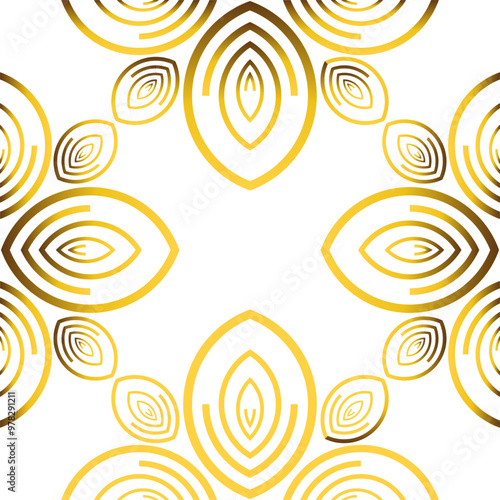 luxury abstract golden floral pattern 
