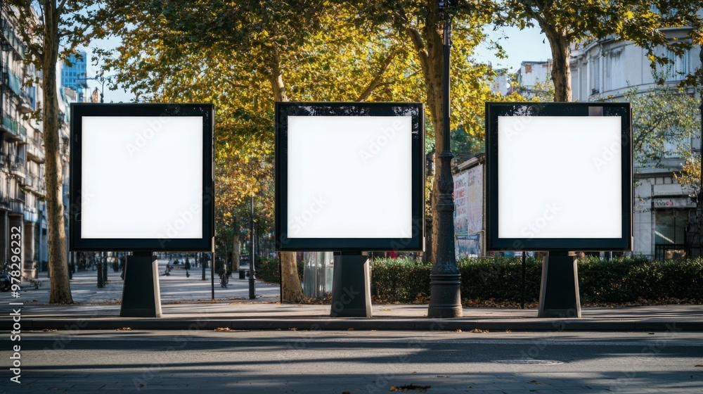 Three Blank billboard positioned of the city,for advertising promotion mockups. Three Blank billboard positioned of the city,for advertising promotion mockups.
