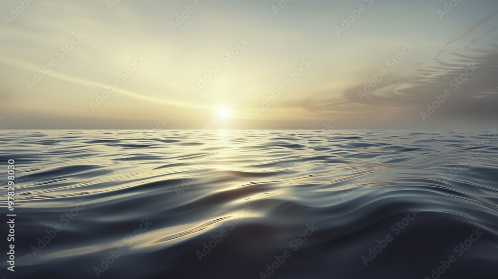 Obraz premium Abstract Blue Blurred Background with Light Sky Blue Color Gradient, Soft Clouds, and Calm Sea Water Texture. Bright Summer Day, Clear Sky, and Minimalistic Vector Illustration in a Realistic Photo