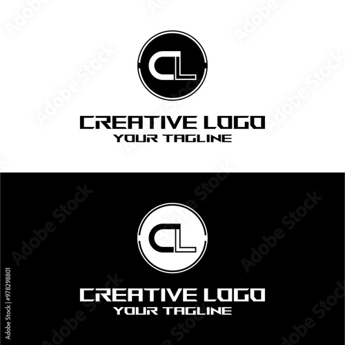 creative letter logo cl desain vektors