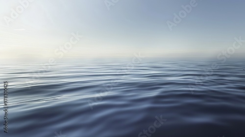  Abstract Blue Blurred Background with Light Sky Blue Color Gradient, Soft Clouds, and Calm Sea Water Texture. Bright Summer Day, Clear Sky, and Minimalistic Vector Illustration in a Realistic Photo