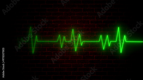 Vibrant Neon Cardiogram: An Abstract Exploration of Heartbeat Frequencies, Medical Technology, and Life Through Modern Design and Colorful Graphs in Emergency Cardiac Diagnostics