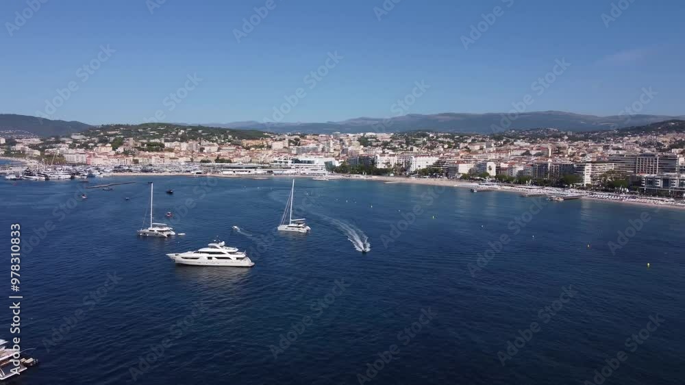 Aerial images and videos of Cannes, French Riviera, beaches and sea Aerial images and videos of Cannes, French Riviera, beaches and sea