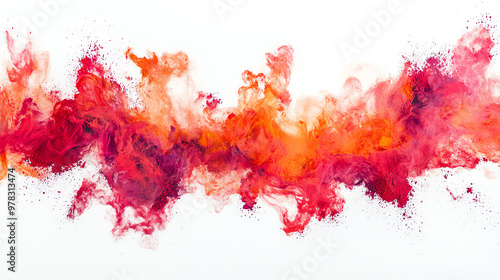 Abstract colorful paint splash on a white background. Dynamic, vibrant, and energetic. Perfect for design and art projects.