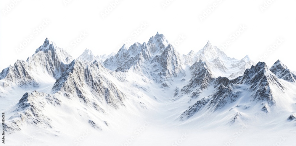 mountain range isolated on a white background mountain range isolated on a white background
