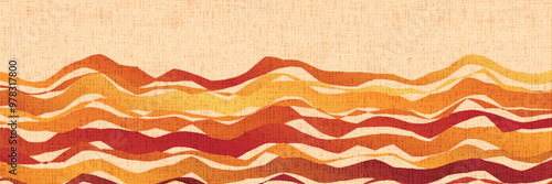 秋　和柄　波　背景	