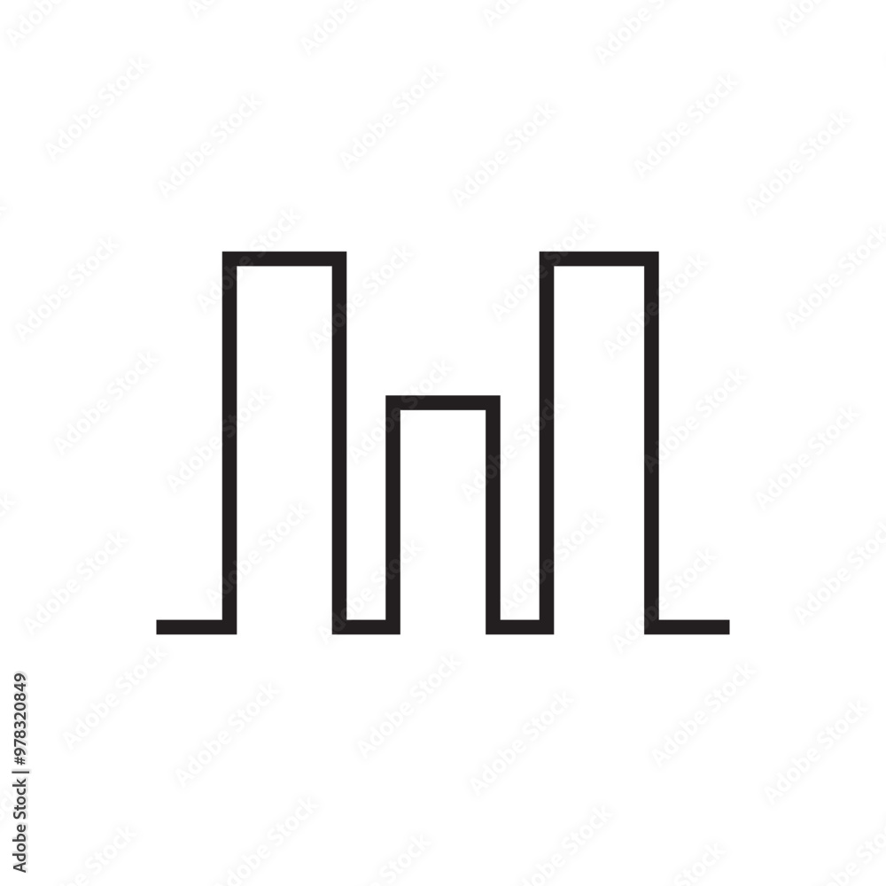 Modern City skyline vector icon background Modern City skyline vector icon background